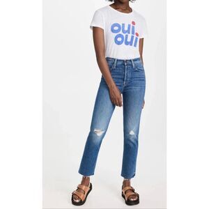 Mother The Tomcat Ankle Fray Jeans in Globe Trotter Size 26